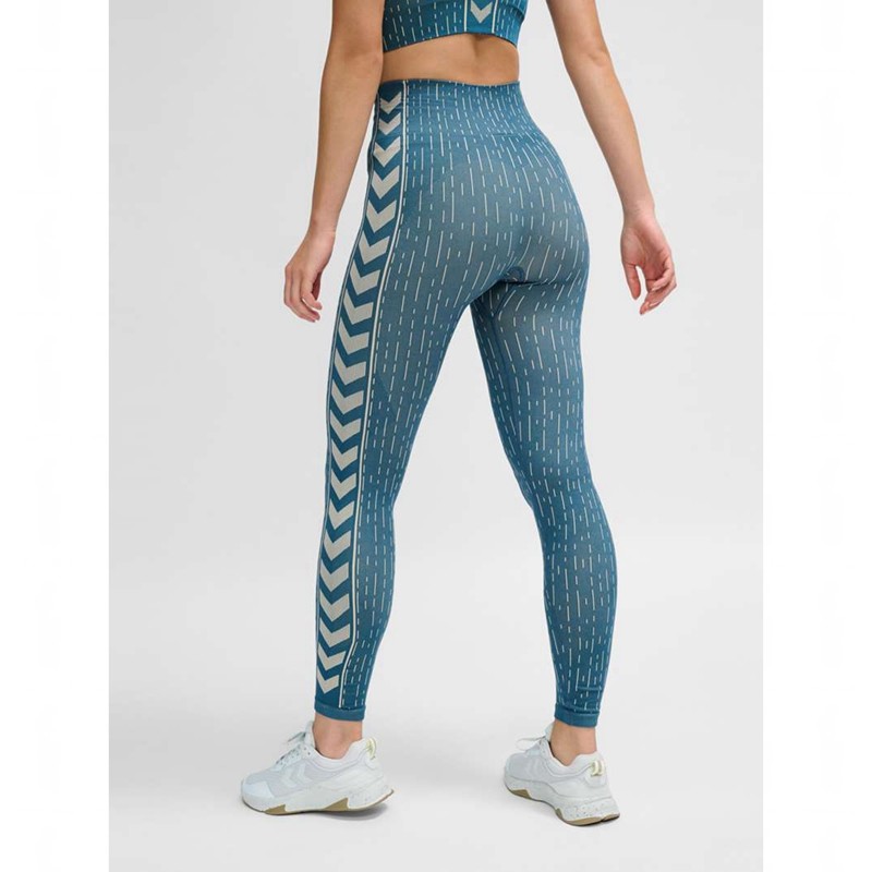 Collant Hummel Mt Drops Seamless Mw Femme Bleu | 227949-230