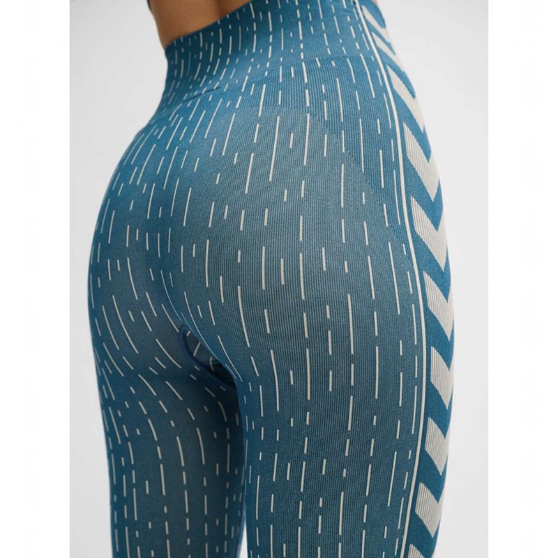 Collant Hummel Mt Drops Seamless Mw Femme Bleu | 227949-230