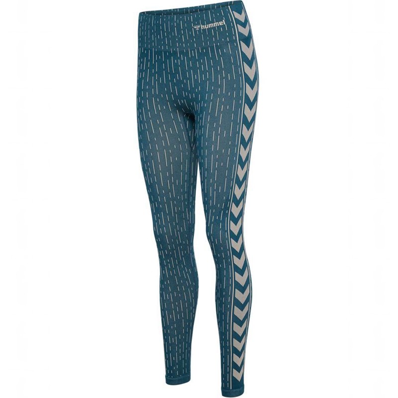 Collant Hummel Mt Drops Seamless Mw Femme Bleu | 227949-230