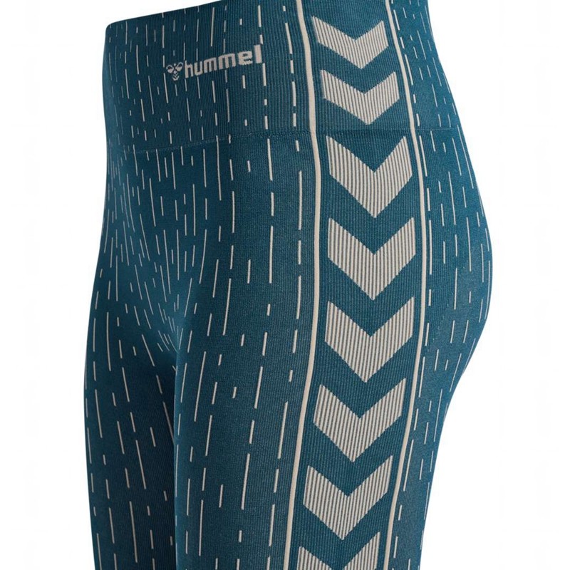 Collant Hummel Mt Drops Seamless Mw Femme Bleu | 227949-230