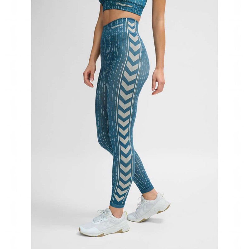Collant Hummel Mt Drops Seamless Mw Femme Bleu | 227949-230