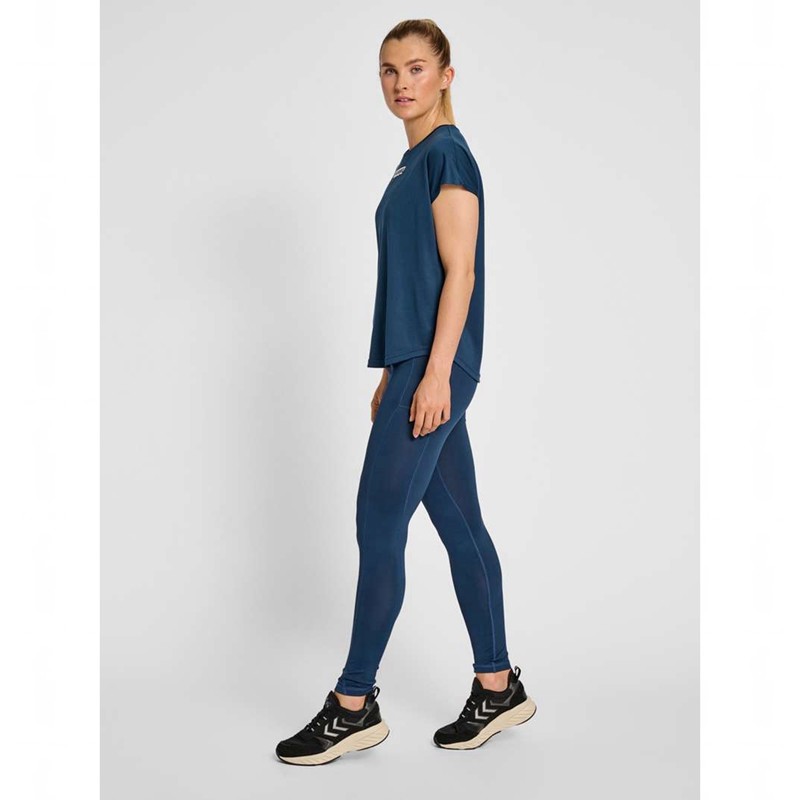 Collant Hummel Mt Mabley Mid Waist Femme Bleu | 574908-084