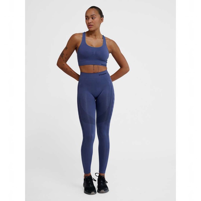 Collant Hummel Mt Shaping Seamless Mw Femme Bleu | 141721-649