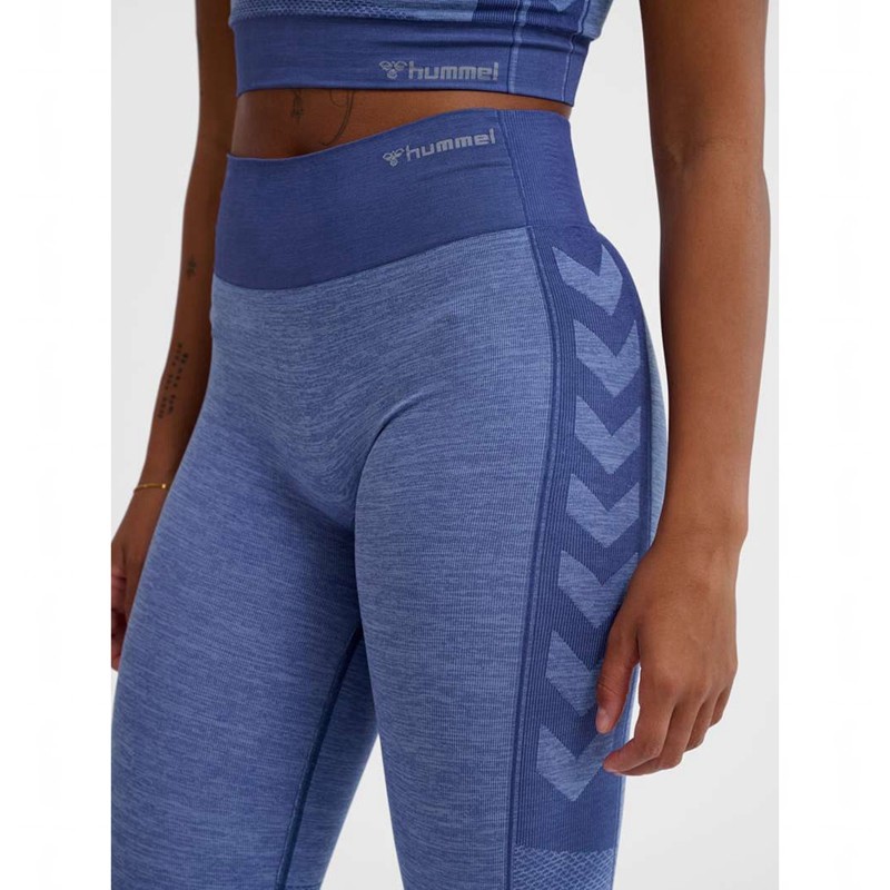 Collant Hummel Mt Shine Seamless Mw Femme Bleu | 400007-799