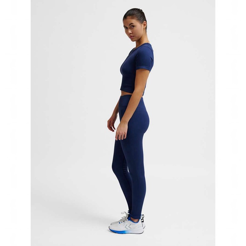 Collant Hummel Pulse Seamless Rib Mw Femme Bleu Marine | 338707-771