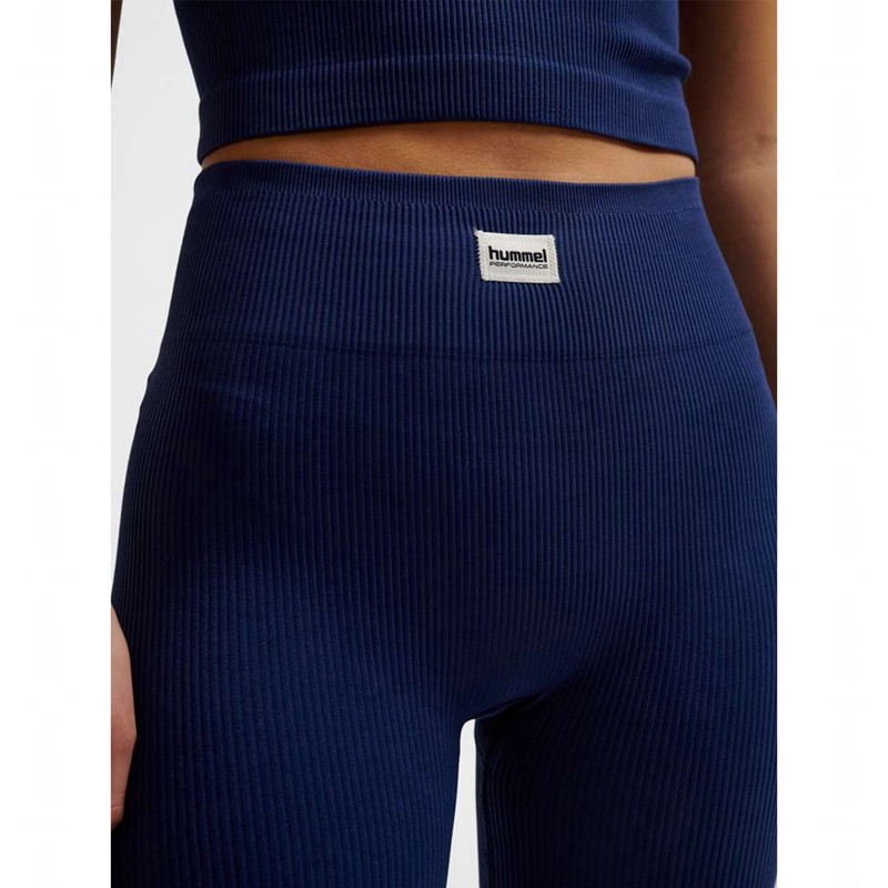 Collant Hummel Pulse Seamless Rib Mw Femme Bleu Marine | 338707-771