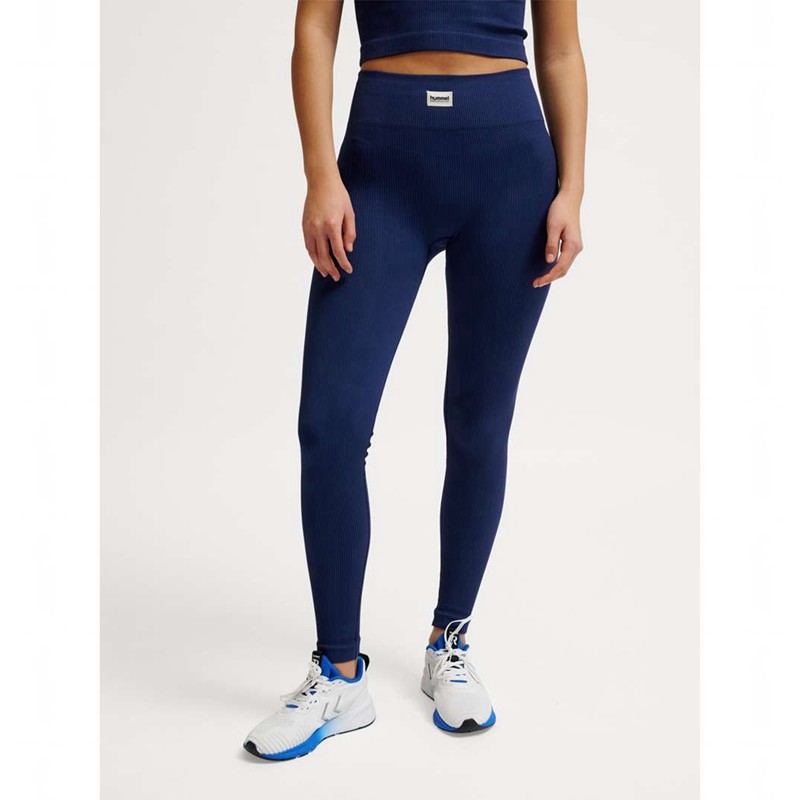 Collant Hummel Pulse Seamless Rib Mw Femme Bleu Marine | 338707-771
