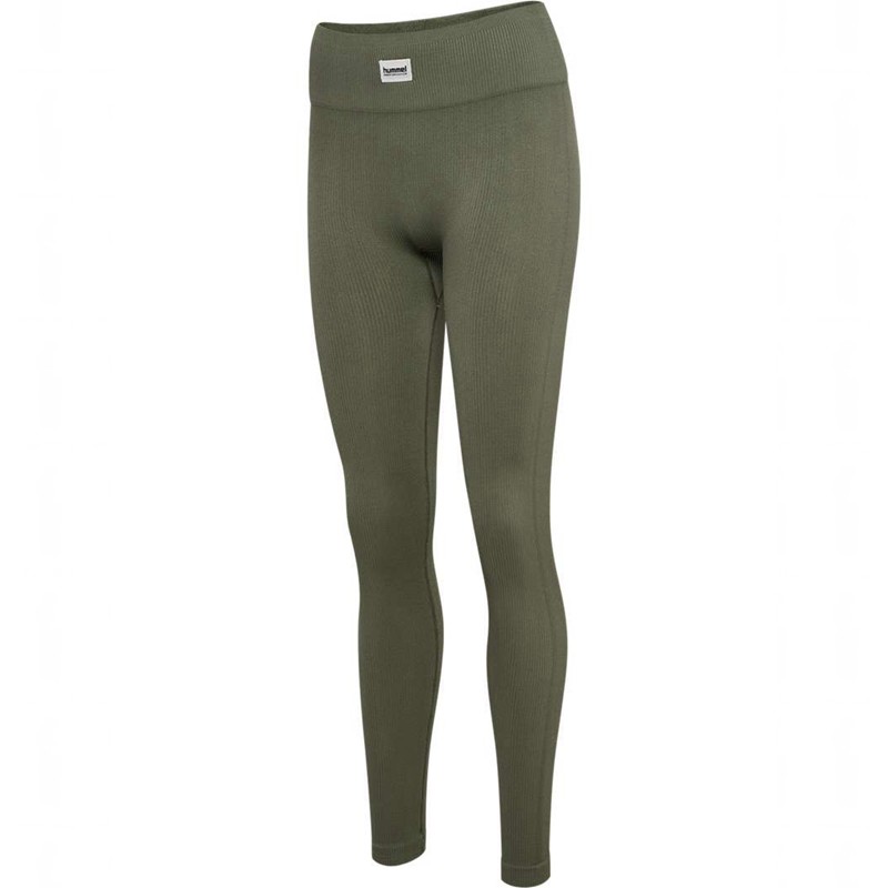 Collant Hummel Pulse Seamless Rib Mw Femme Vert Olive | 291302-081