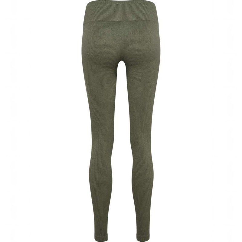 Collant Hummel Pulse Seamless Rib Mw Femme Vert Olive | 291302-081