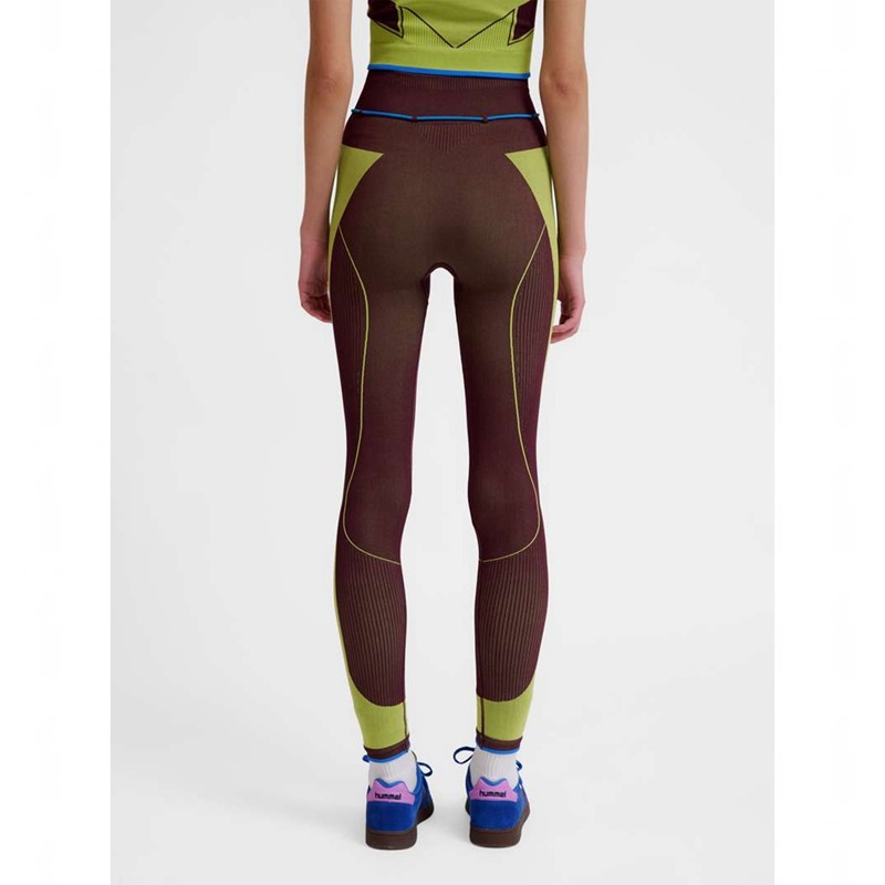 Collant Hummel Seamless High Waist Femme Vert | 128294-414