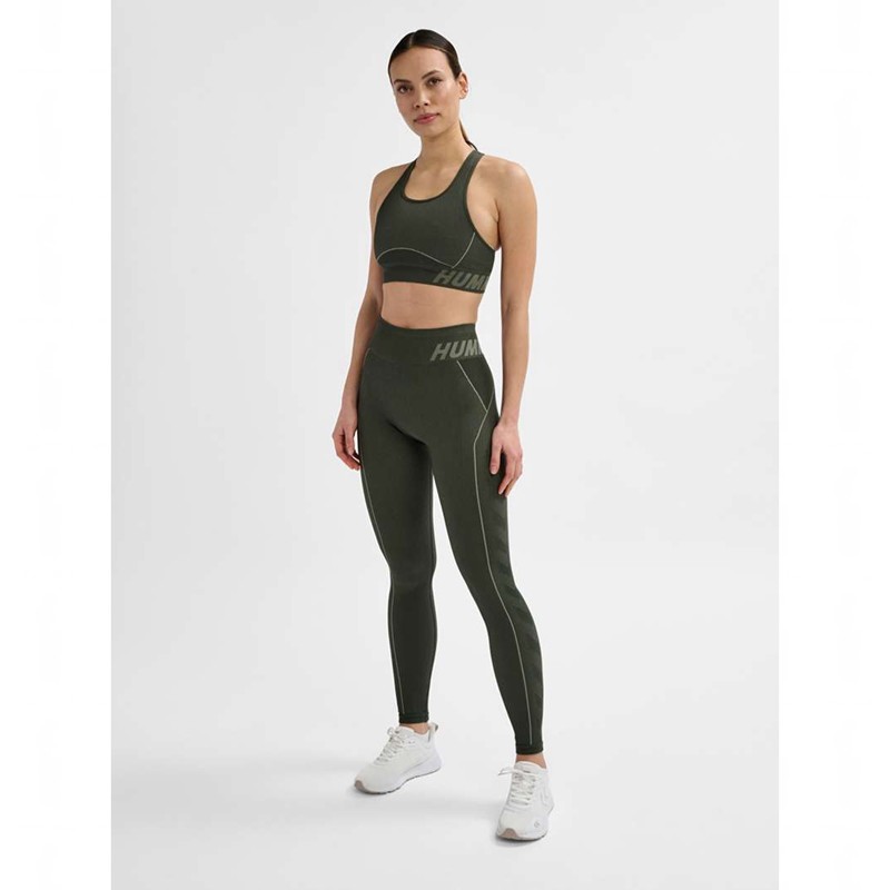 Collant Hummel Te Christel Seamless Mw Femme Vert | 715722-778