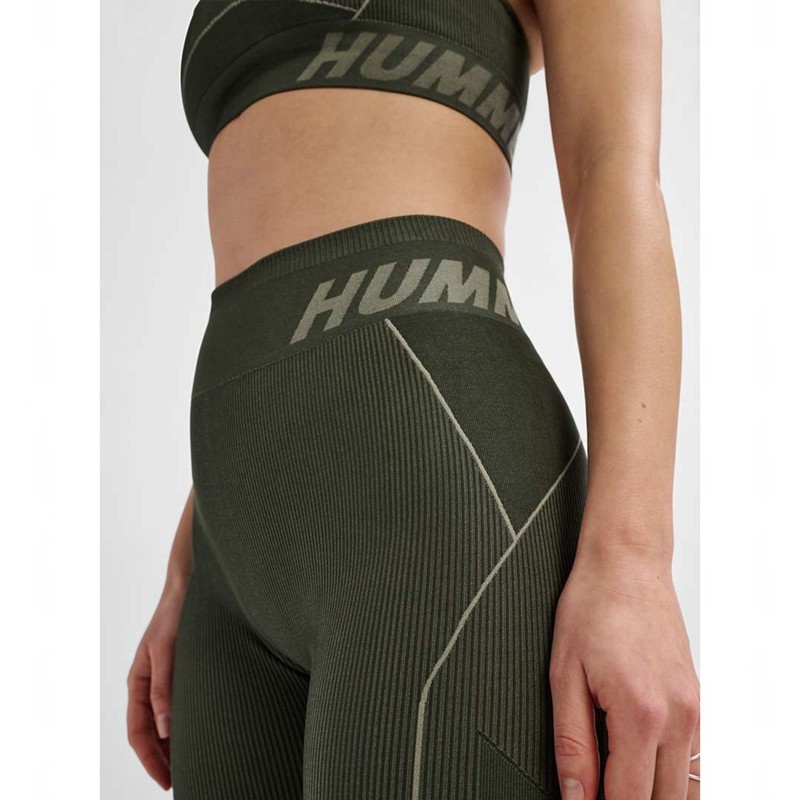 Collant Hummel Te Christel Seamless Mw Femme Vert | 715722-778