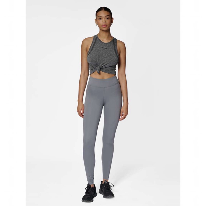 Collant Hummel Te Fundamental Mid Waist Femme Grise | 333539-000
