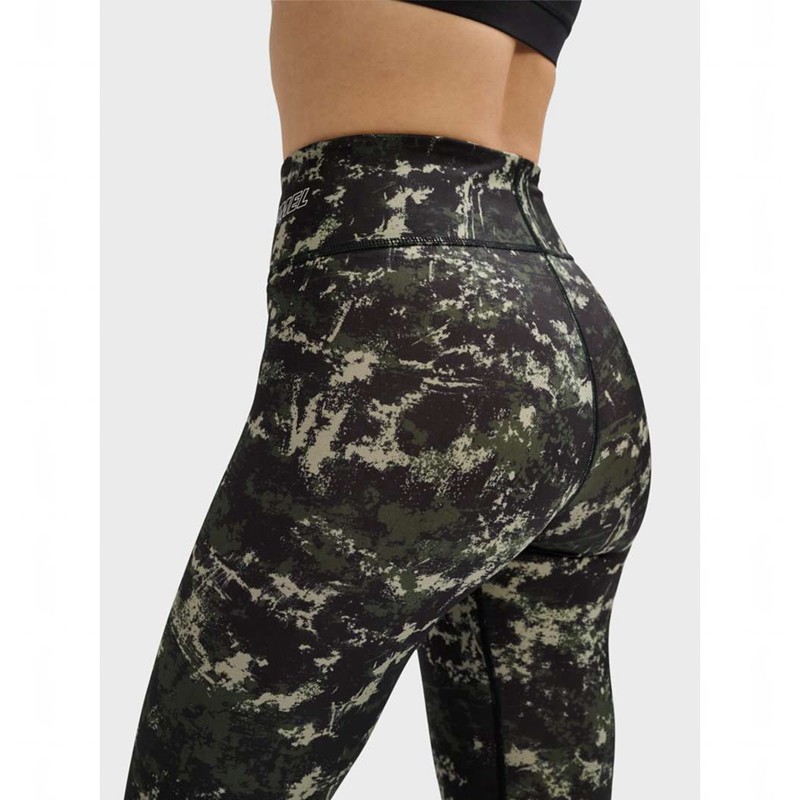 Collant Hummel Te Twist Aop Mid Waist Femme Vert | 720417-838