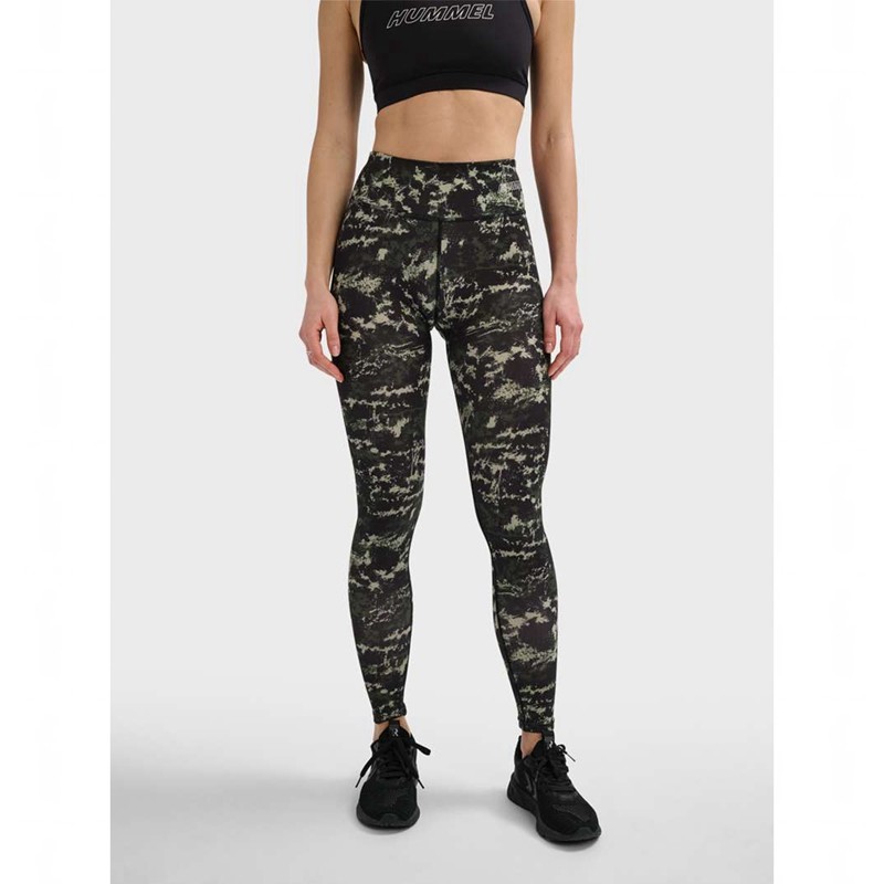 Collant Hummel Te Twist Aop Mid Waist Femme Vert | 720417-838