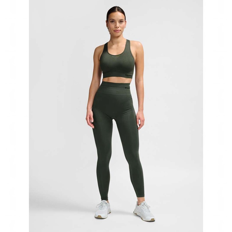 Collant Hummel Tif Seamless High Waist Femme Vert | 351474-059