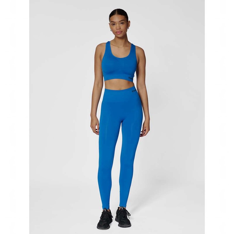 Collant Hummel Tif Seamless High Waist Femme Bleu | 647771-289