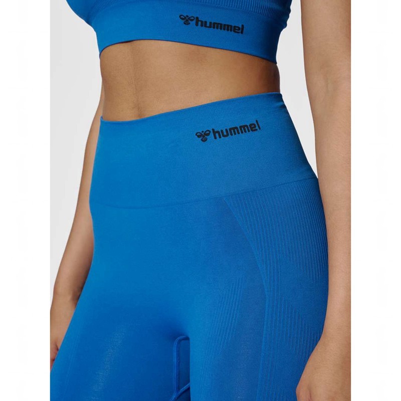 Collant Hummel Tif Seamless High Waist Femme Bleu | 647771-289