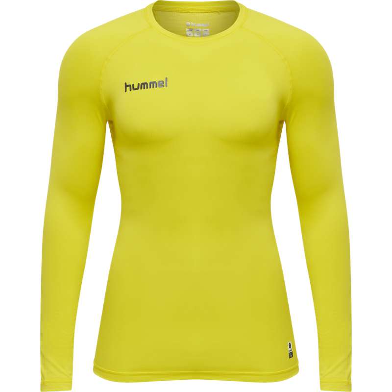 Couche De Base Hummel First Performance Jersey L/S Homme Jaune | 367103-861