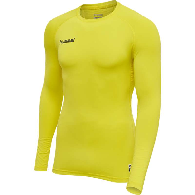 Couche De Base Hummel First Performance Jersey L/S Homme Jaune | 367103-861