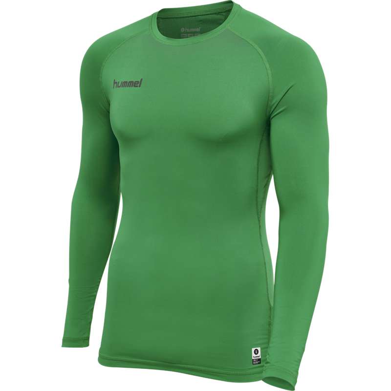 Couche De Base Hummel First Performance Jersey L/S Homme Vert | 543344-331