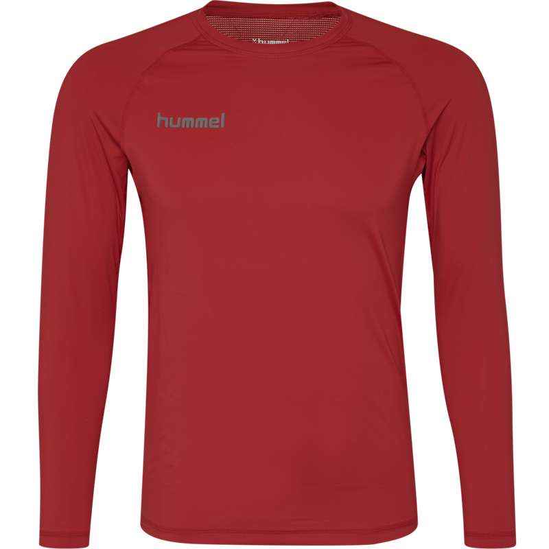 Couche De Base Hummel First Performance Jersey L/S Homme Rouge | 571851-253
