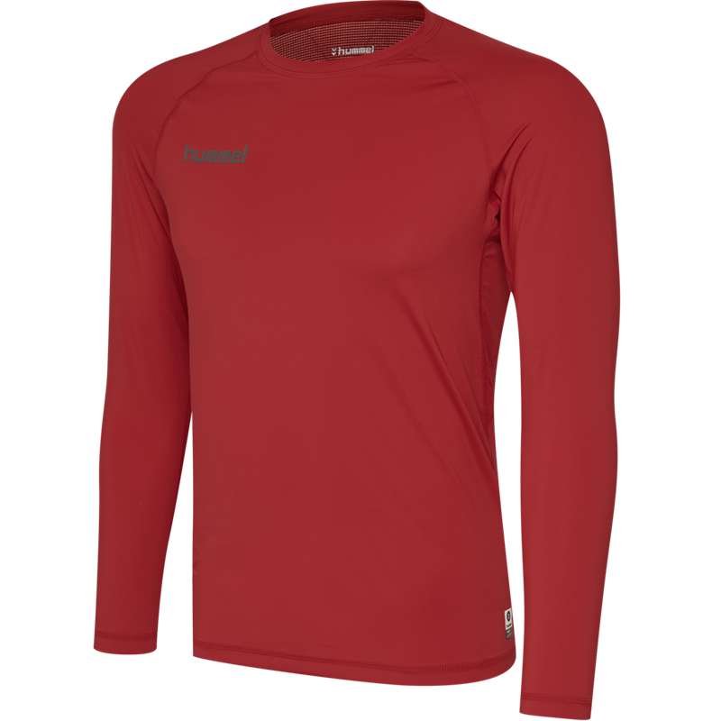 Couche De Base Hummel First Performance Jersey L/S Homme Rouge | 571851-253