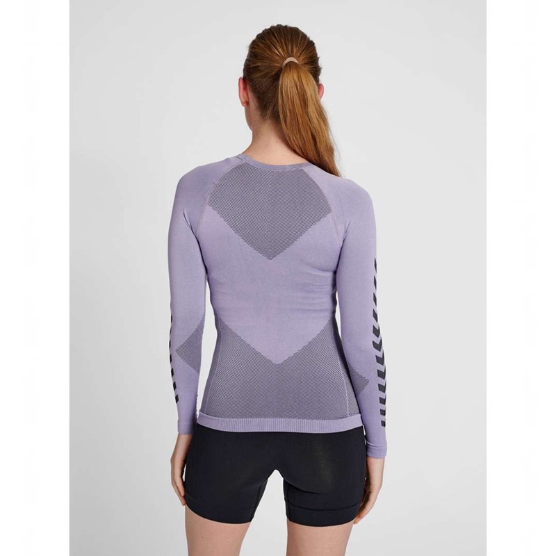 Couche De Base Hummel First Seamless L/S W Femme Lavande | 254534-682
