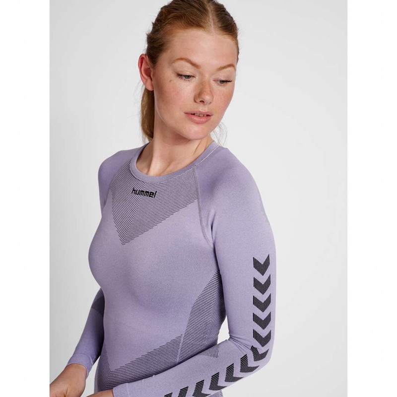 Couche De Base Hummel First Seamless L/S W Femme Lavande | 254534-682