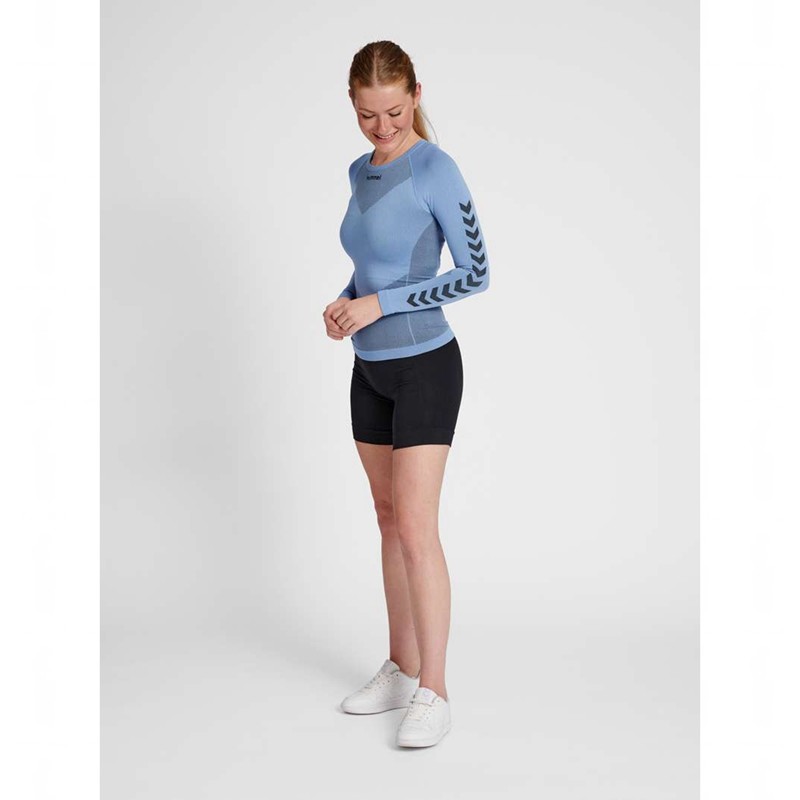 Couche De Base Hummel First Seamless L/S W Femme Bleu | 312608-018