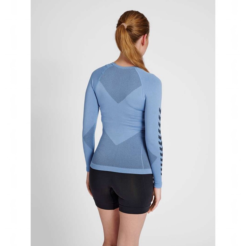 Couche De Base Hummel First Seamless L/S W Femme Bleu | 312608-018