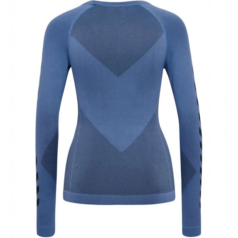 Couche De Base Hummel First Seamless L/S W Femme Bleu | 312608-018