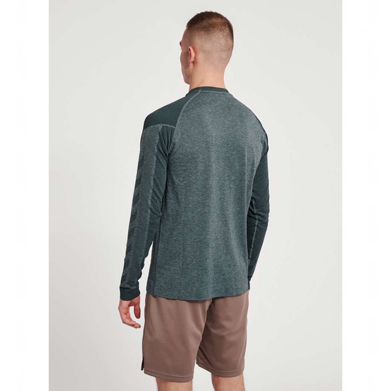 Couche De Base Hummel Kent Seamless T-shirt L/S Homme Vert | 455064-400