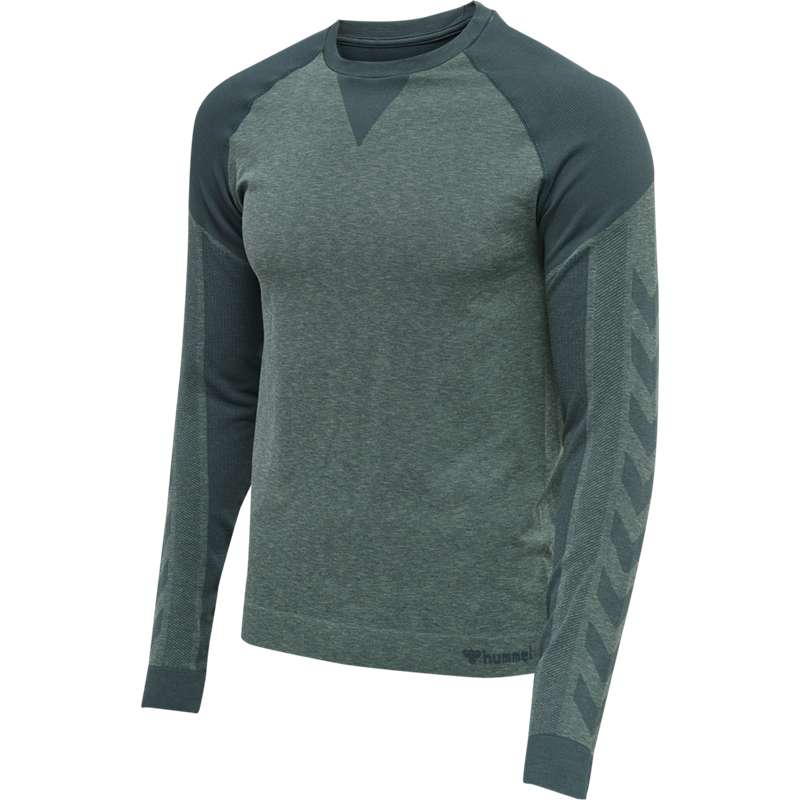 Couche De Base Hummel Kent Seamless T-shirt L/S Homme Vert | 455064-400