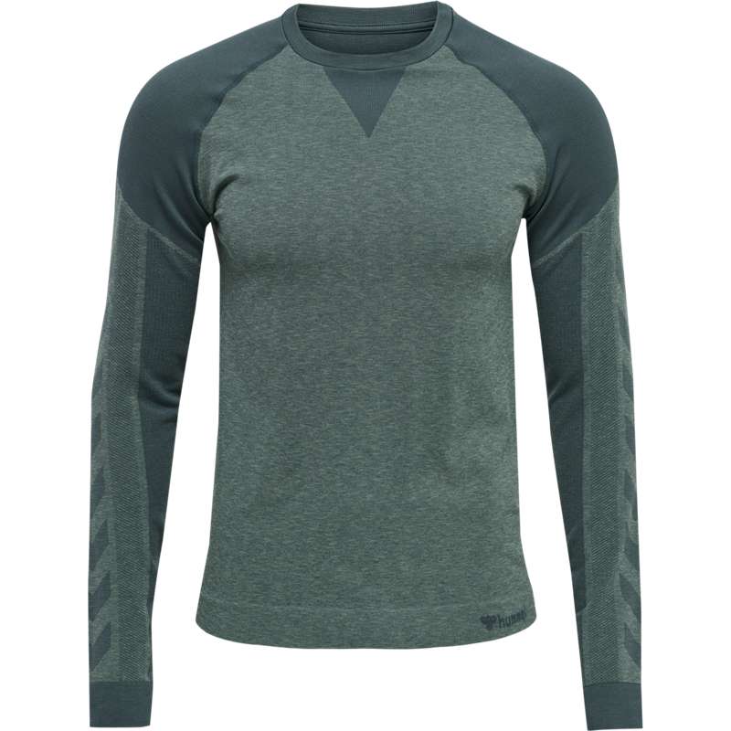 Couche De Base Hummel Kent Seamless T-shirt L/S Homme Vert | 455064-400