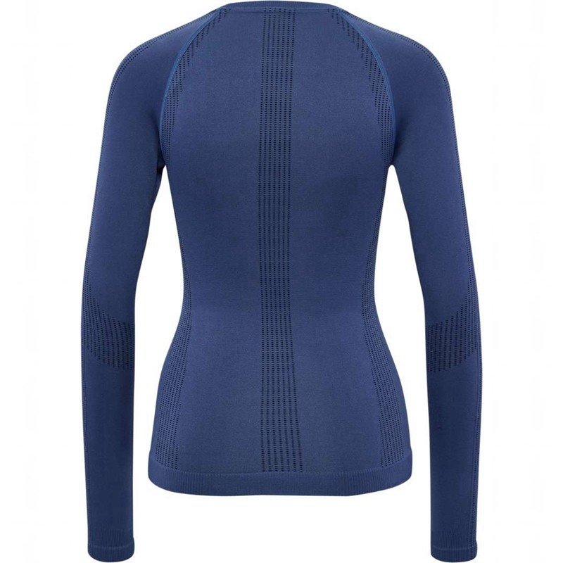 Couche De Base Hummel Mt Shaping Seamless L/S Femme Bleu | 566480-119