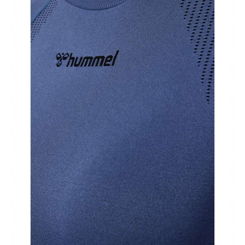 Couche De Base Hummel Mt Shaping Seamless L/S Femme Bleu | 566480-119