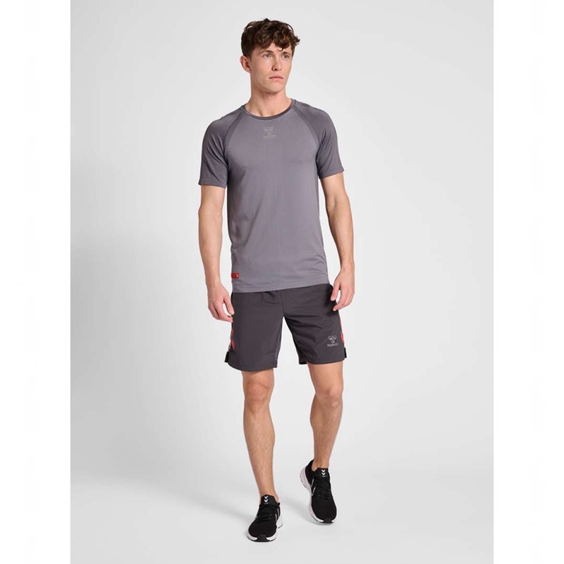Couche De Base Hummel Pro Grid Seamless S/S Homme Grise | 624859-867
