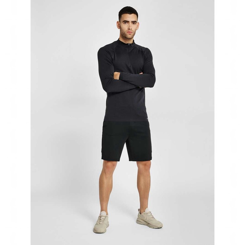 Couche De Base Hummel Stroke Seamless Half Zip Homme Noir | 245893-093