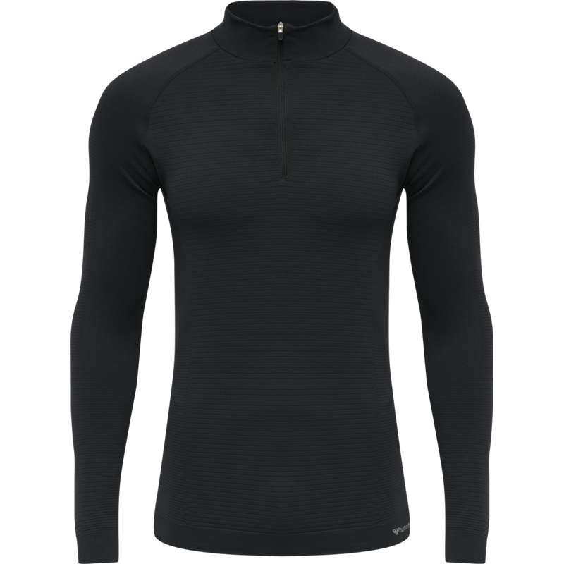 Couche De Base Hummel Stroke Seamless Half Zip Homme Noir | 245893-093