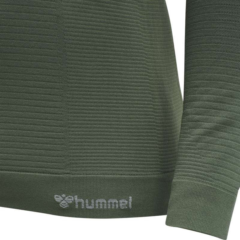 Couche De Base Hummel Stroke Seamless Half Zip Homme Vert | 190769-411