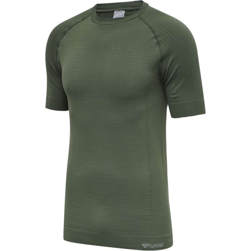 Couche De Base Hummel Stroke Seamless Homme Vert | 839215-826