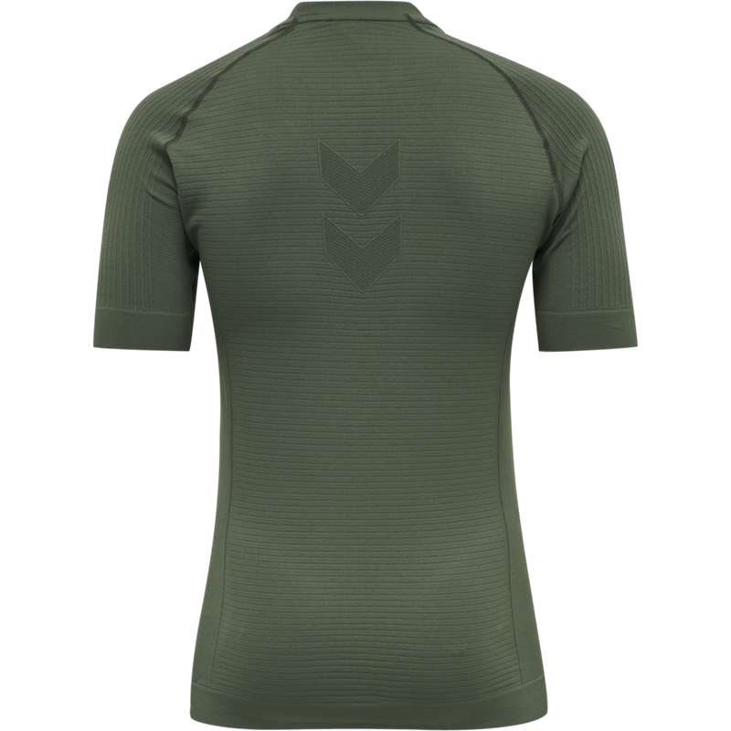 Couche De Base Hummel Stroke Seamless Homme Vert | 839215-826