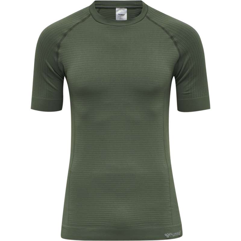 Couche De Base Hummel Stroke Seamless Homme Vert | 839215-826
