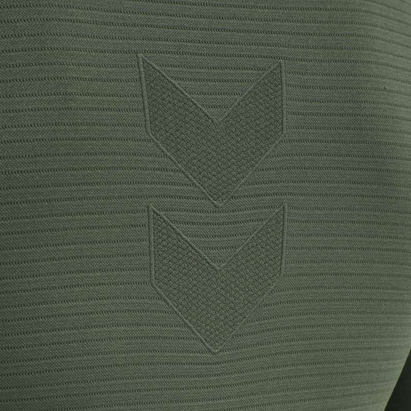 Couche De Base Hummel Stroke Seamless Homme Vert | 839215-826