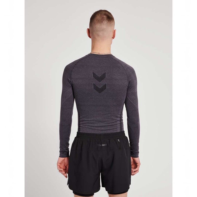 Couche De Base Hummel Te Mike Seamless L/S Homme Noir | 606709-838