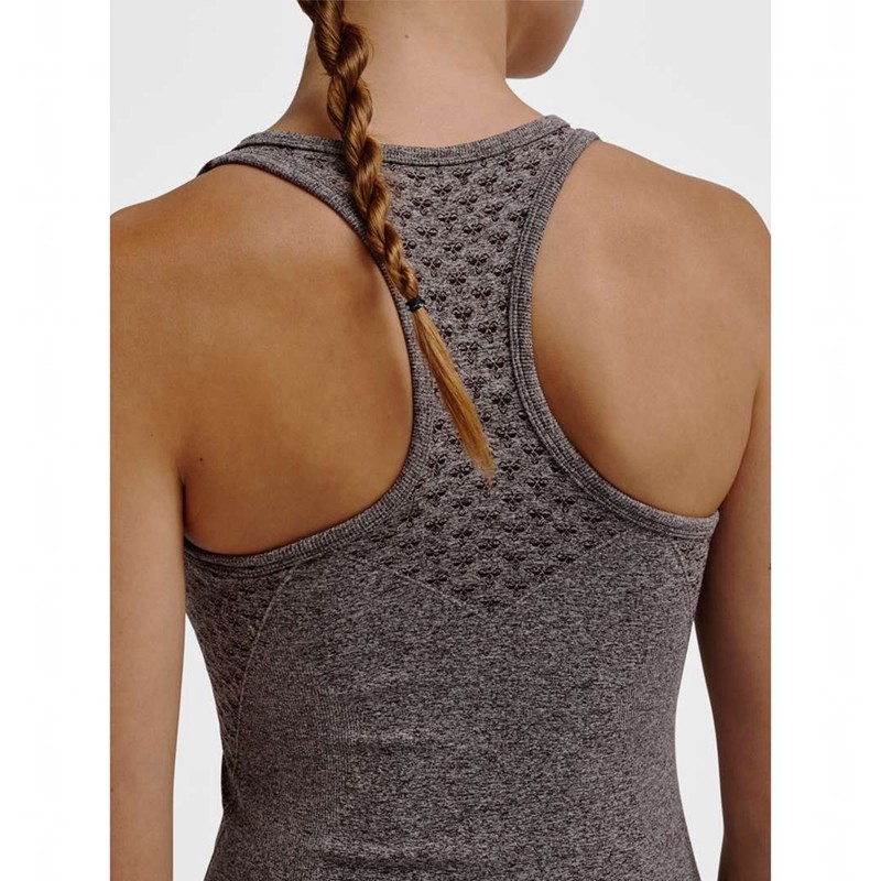 Debardeur Hummel Ci Seamless Femme Grise | 433812-014