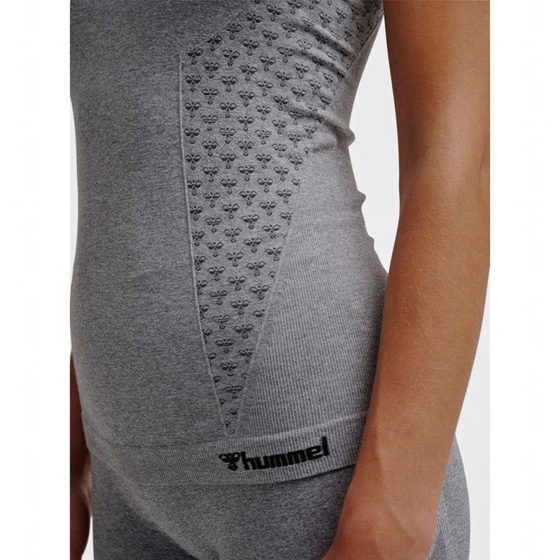 Debardeur Hummel Ci Seamless Femme Grise | 518014-849