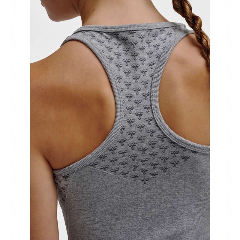 Debardeur Hummel Ci Seamless Femme Grise | 518014-849