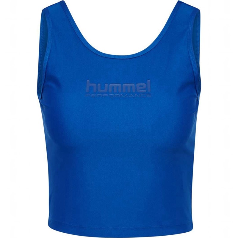 Debardeur Hummel Fast Cropped Femme Bleu | 756605-547